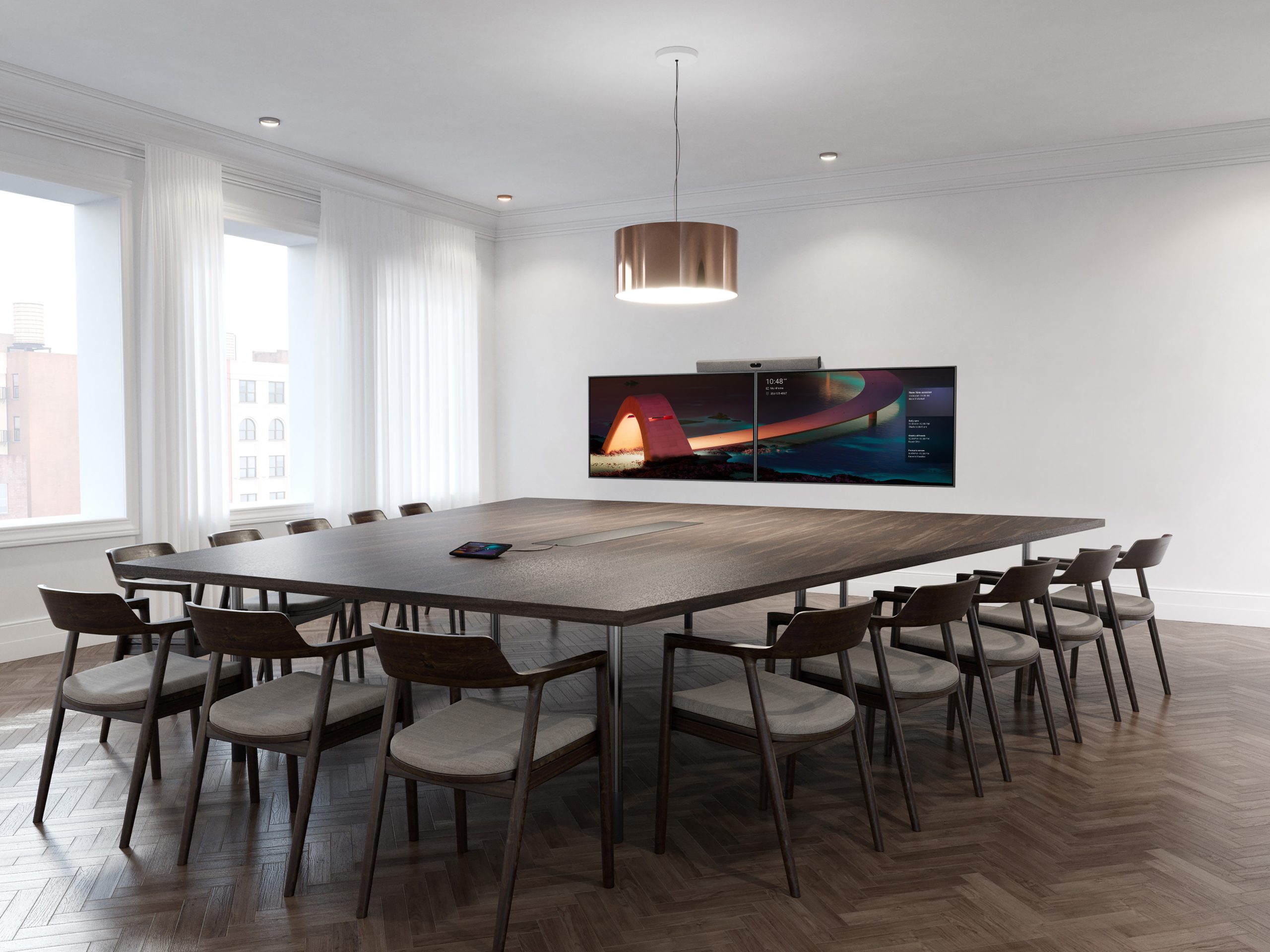 Large meeting room setup